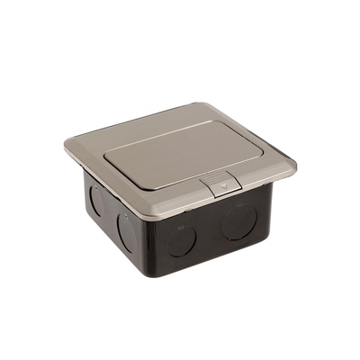 Розетка выдвижная, 16 А, одноместная, серебристая