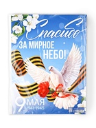 Плакат на 9 мая «Спасибо за мирное время», 30×40 см 10785262