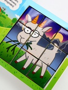 Книжка с кубиками «Зверята на ферме», 15×15 см, 10 стр., 9 кубиков, Синий трактор - Фото 6