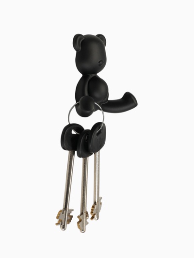 Крючок мебельный CAPPIO BEAR, двухрожковый, цвет черный