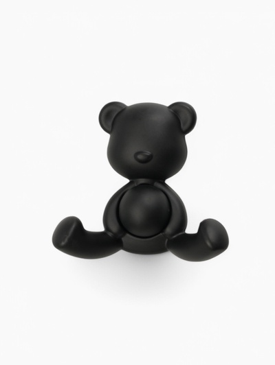 Крючок мебельный CAPPIO BEAR, двухрожковый, цвет черный