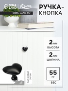 Ручка-кнопка CAPPIO HEART, цвет черный - фото 809159576