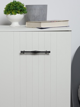 Ручка-скоба CAPPIO Лабиринт, цинк, м/о 128 мм, цвет черный