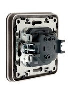 Выключатель, серия Circular, 10 А, одноклавишный, скрытый монтаж, чёрный - Фото 4