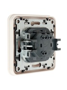 Выключатель проходной, серия Circular, 10 А, одноклавишный, скрытый монтаж, белый - Фото 4