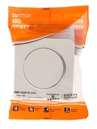 Выключатель проходной, серия Circular, 10 А, одноклавишный, скрытый монтаж, серебристая рамка, белый - Фото 5