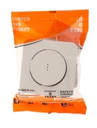 Выключатель, серия Circular, 10 А, одноклавишный, с подсветкой, скрытый монтаж, белый - Фото 5