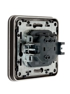 Выключатель, серия Circular, 10 А, одноклавишный, с подсветкой, скрытый монтаж, чёрный - Фото 4