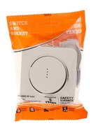 Выключатель, серия Circular, 10 А, одноклавишный, с подсветкой, скрытый монтаж, серебристая рамка, белый - Фото 5