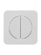 Выключатель, серия Circular, 10 А, двухклавишный, скрытый монтаж, белый - Фото 3