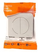 Выключатель, серия Circular, 10 А, двухклавишный, скрытый монтаж, белый - Фото 5