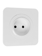 Розетка одноместная, серия Circular, 10 А, скрытый монтаж, без заземления, белая - Фото 2