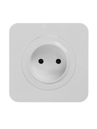 Розетка одноместная, серия Circular, 10 А, скрытый монтаж, без заземления, белая - Фото 4
