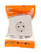 Розетка одноместная, серия Circular, 16 А, скрытый монтаж, с заземлением, белая - Фото 6