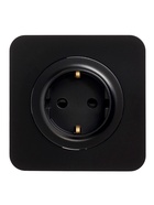 Розетка одноместная, серия Circular, 16 А, скрытый монтаж, с заземлением, чёрная - Фото 4