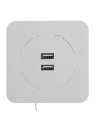 Розетка с 2 USB-A разъёмами, 2.1 А, 5 В, серия Circular, скрытый монтаж, белая - Фото 3