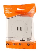 Розетка с 2 USB-A разъёмами, 2.1 А, 5 В, серия Circular, скрытый монтаж, белая - Фото 5