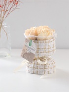 Букет из мыльных лепестков для ванны «Три розы с открыткой в коробке», подарочный, кремовый, 10.6×10.6×17 см - Фото 2