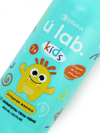 Детский шампунь-гель-пена 3в1 «Монстрики», 400 мл, аромат сладкая жвачка, ULAB