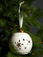 Ёлочный шар с подсветкой «Звёздочки», 10×8.8×8.8 см, 1 LED, керамика, от батареек LR44×3, керамика, свечение тёплое белое - Фото 5