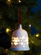 Ёлочный шар с подсветкой «Колокольчик», 10.5×8.3×8.3 см, 1 LED, керамика, от батареек LR44×3, керамика, свечение тёплое белое - Фото 4