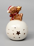 Светодиодная фигура «Медвежонок на шаре», 13.2×8.8×8.8 см, 1 LED, керамика, от батареек LR44×3, тёплый белый свет - Фото 3