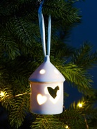 Светодиодная фигура «Дом с сердцем», 9.3×6×6 см, 1 LED, керамика, от батареек LR44×3 шт., тёплый белый свет - Фото 4