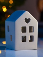 Светодиодная фигура «Дом белый», 8×4.8×5.5 см, 1 LED, керамика, от батареек LR44×3, тёплый белый свет - Фото 2