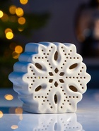 Светодиодная фигура «Снежинка», 9×4.4×8.8 см, 1 LED, керамика, от батареек LR44×3, тёплый белый свет - Фото 2