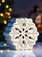 Светодиодная фигура «Снежинка большая», 11×5×11 см, 1 LED, керамика, от батареек LR44×3, тёплый белый свет - Фото 5