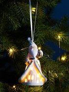 Светодиодная подвеска «Дед Мороз в белом», 10.8×6.4×5 см, 1 LED, от батареек LR44×3, свечение тёплое белое - Фото 4