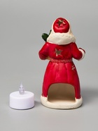 Светодиодная фигура «Дед Мороз», 13.2×7.1×6 см, 1 LED, керамика, от батареек LR44×3, тёплый белый свет - Фото 5