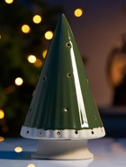 Светодиодная фигура «Ёлочка зелёная», 16.7×9.7×9.7 см, 1 LED, керамика, от батареек LR44×3, тёплый белый свет - Фото 1