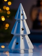 Светодиодная фигура «Ёлочка со звёздами», 13×6.5×6.5 см, 1 LED, керамика, от батареек LR44×3, тёплый белый свет - Фото 2