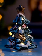 Светодиодная фигура «Зелёная Ёлка», 9.8×5.5×6.5 см, 1 LED, керамика, от батареек LR44×3, тёплый белый свет - Фото 1