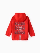 Ветровка с капюшоном детская MINAKU: SPACE, красная, рост 104 см - Фото 12