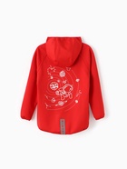 Ветровка с капюшоном детская MINAKU: SPACE, красная, рост 128 см - Фото 7