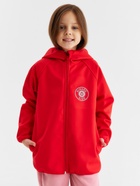 Ветровка с капюшоном детская MINAKU: SPACE, красная, рост 134 см - Фото 3