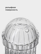Стакан Magistro «Полоска», 450 мл, 9.8×19 см, с трубочкой, стекло, прозрачный - Фото 3