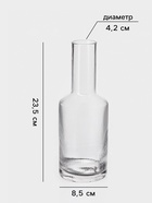 Графин Magistro «Лайн», 900 мл, 8.5×23.5 см, стекло, прозрачный - Фото 2