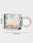 Кружка Доляна «Крис», 300 мл, 13.5×8.6 см, стекло, перламутр - Фото 2