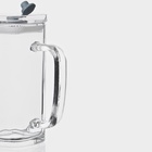 Стакан «Лайн», 360 мл, 18×9.5 см, с крышкой и трубочкой, стекло, прозрачный - Фото 5