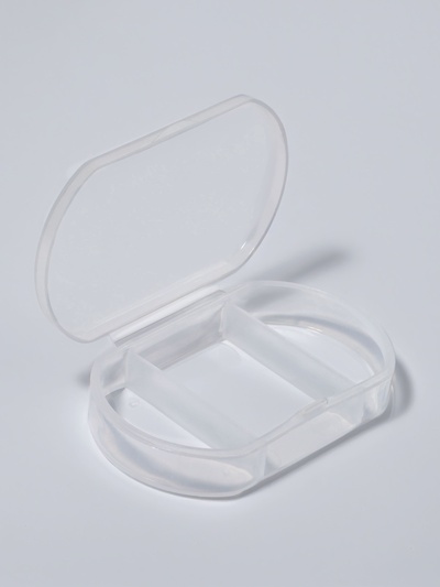 Таблетница - органайзер, 6×3.5×1.3 см, 3 секции, прозрачная