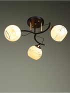 Люстра «Аделла» 3хЕ27 40 Вт чёрно-золотой 60×60×26 см BayerLux - фото 34770170