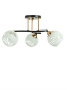 Люстра «Аделла» 3хЕ27 40 Вт чёрно-золотой 60×60×26 см BayerLux - фото 34770172