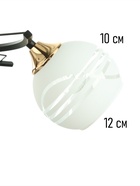 Люстра «Аделла» 3хЕ27 40 Вт чёрно-золотой 60×60×26 см BayerLux - фото 34770174