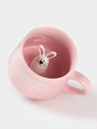 Кружка Доляна «Зайчик», 360 мл, керамика, розовая - Фото 3