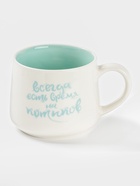 Кружка Доляна «Котик», 360 мл, керамика, белая, бирюзовая - Фото 2