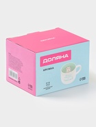 Кружка Доляна «Котик», 360 мл, керамика, белая, бирюзовая - Фото 6