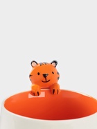 Кружка Доляна «Тигренок», 400 мл, керамика, с фигуркой, белая/оранжевая - Фото 4